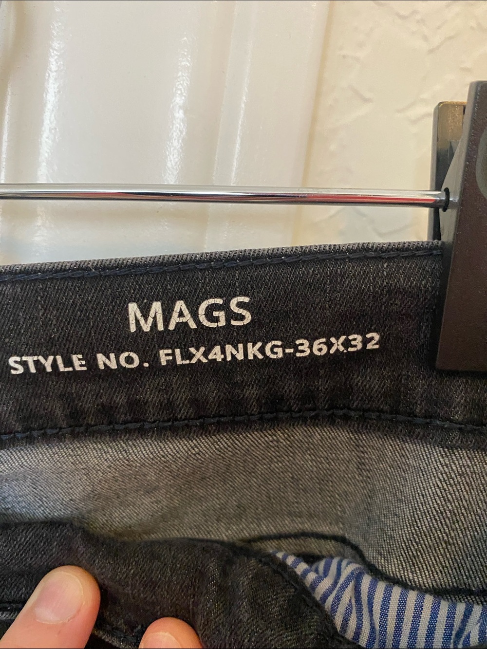 Slim Straight Men’s Black Washed Jeans - Picture 3 of 4